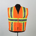 Safety Vest, ANZI Class 2, 4" 2 tone stripes, (Med - 5 XL), Orange